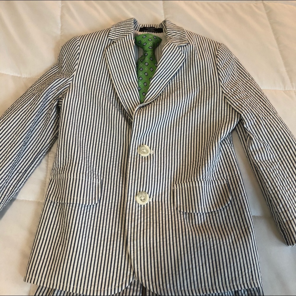 Nautical seersucker suit